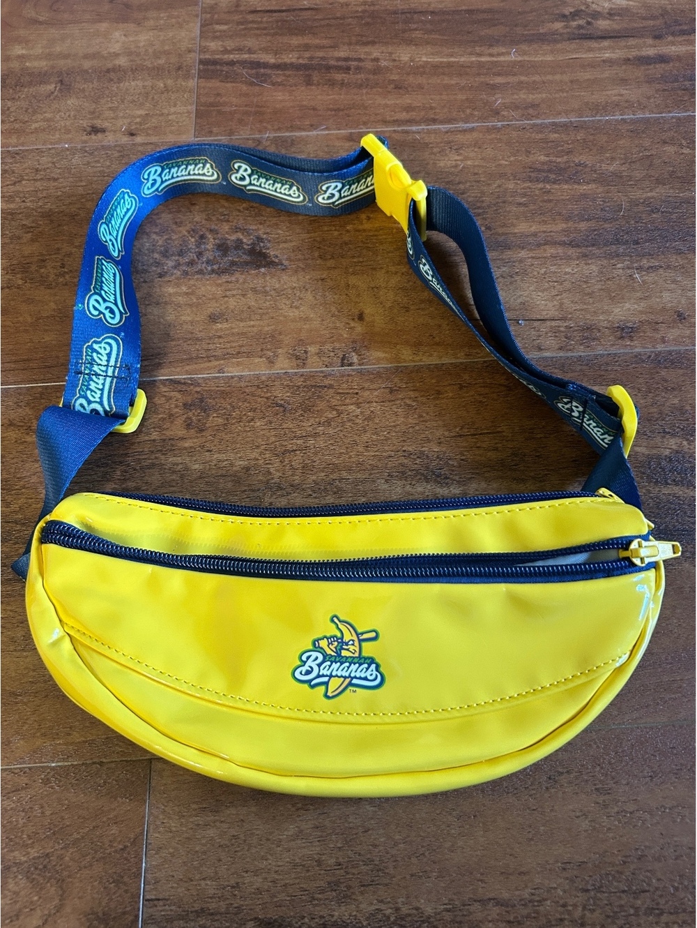 Savannah Bananas Yellow Vinyl Fanny Pack with Adjustable Strap
